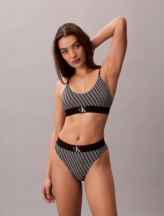 Grafisk monogram-Bralette i stretchig Microfiber Unlined Grafisk monogram-Bralette i stretchig Microfiber Unlined