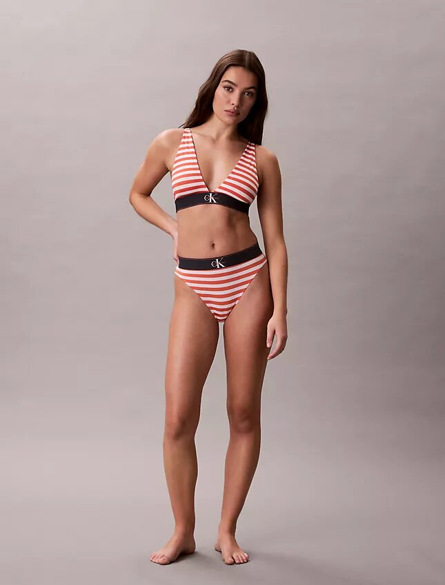 Grafisk Monogram-Microfiber, stretch, lätt fodrad triangel-Bralette Grafisk Monogram-Microfiber, stretch, lätt fodrad triangel-Bralette