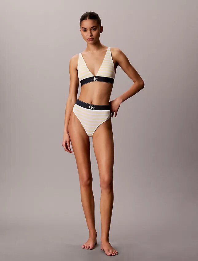 Grafisk Monogram-Microfiber, stretch, lätt fodrad triangel-Bralette Grafisk Monogram-Microfiber, stretch, lätt fodrad triangel-Bralette