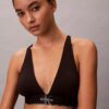 Grafisk Monogram-Microfiber, stretch, lätt fodrad triangel-Bralette Grafisk Monogram-Microfiber, stretch, lätt fodrad triangel-Bralette