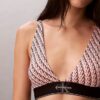 Grafisk Monogram-Microfiber, stretch, lätt fodrad triangel-Bralette Grafisk Monogram-Microfiber, stretch, lätt fodrad triangel-Bralette