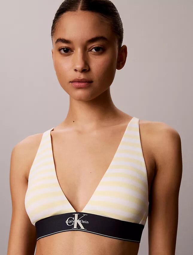 Grafisk Monogram-Microfiber, stretch, lätt fodrad triangel-Bralette Grafisk Monogram-Microfiber, stretch, lätt fodrad triangel-Bralette