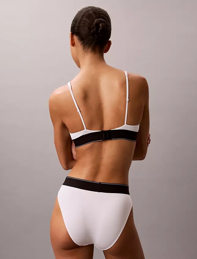 Grafisk Monogram-Microfiber, stretch, lätt fodrad triangel-Bralette Grafisk Monogram-Microfiber, stretch, lätt fodrad triangel-Bralette
