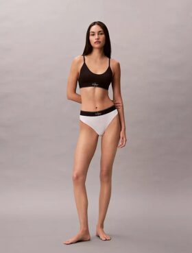 Grafisk monogram-Thong i stretchig Microfiber