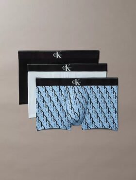 Grafisk Monogram-Trunk i Cotton Stretch, 3-pack