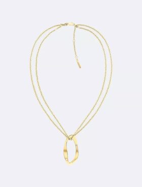 Halsband med rund, organisk hänge Halsband med rund, organisk hänge