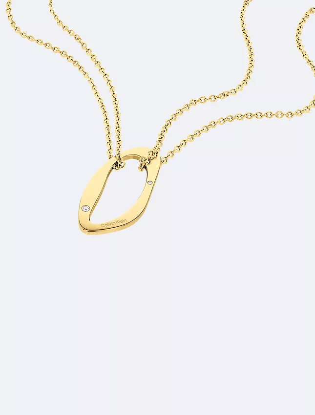 Halsband med rund, organisk hänge Halsband med rund, organisk hänge