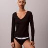 Henley-T-shirt i Cotton Stretch-bomull