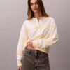 Henley-tröja med varsity-ränder