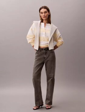 Henley-tröja med varsity-ränder