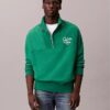 Högkvalitativ fleece-tröja med avslappnad passform och kvartslång dragkedja Högkvalitativ fleece-tröja med avslappnad passform och kvartslång dragkedja