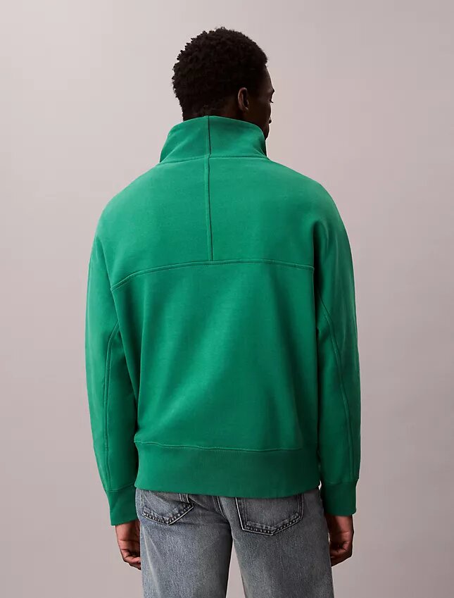 Högkvalitativ fleece-tröja med avslappnad passform och kvartslång dragkedja Högkvalitativ fleece-tröja med avslappnad passform och kvartslång dragkedja