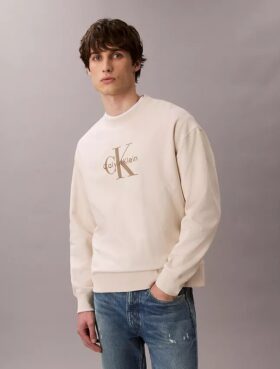 Högkvalitativ frotté-tröja med Monogram-logotyp