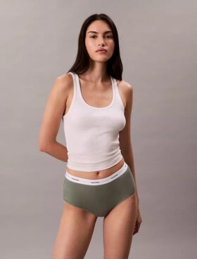 Högmidjade Cotton Stretch Rib High Rise Slips