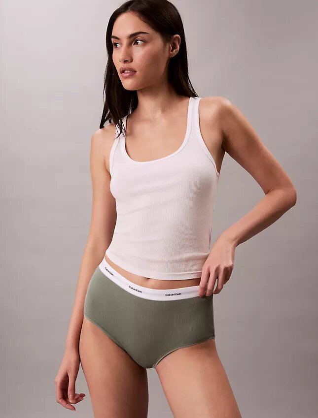 Högmidjade Cotton Stretch Rib High Rise Slips Högmidjade Cotton Stretch Rib High Rise Slips