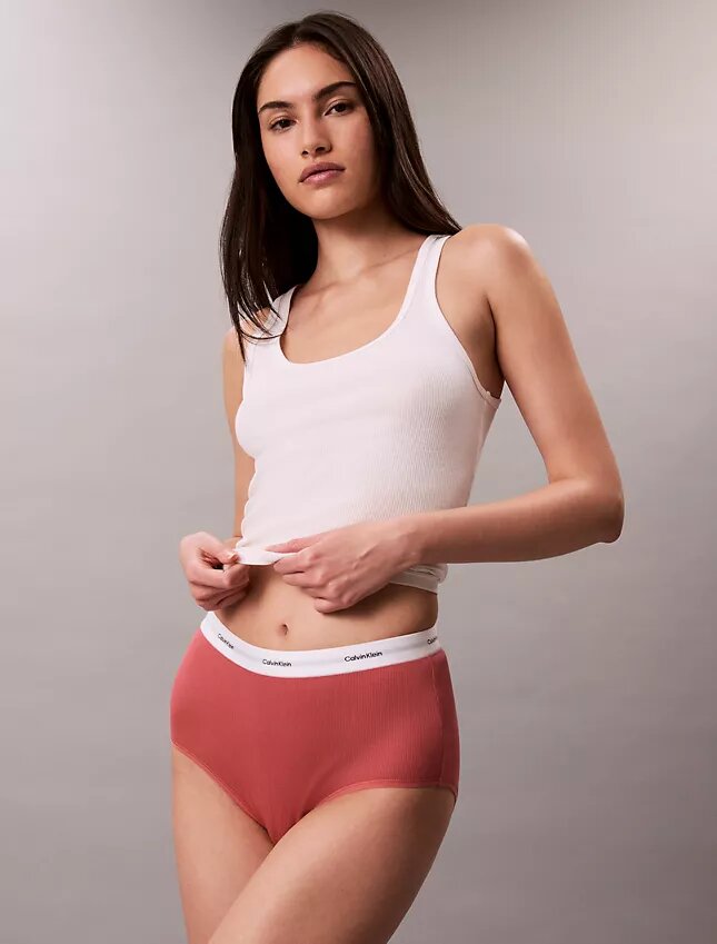Högmidjade Cotton Stretch Rib High Rise Slips Högmidjade Cotton Stretch Rib High Rise Slips