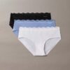 Hipster i stretchig mikrofiber med spets, 3-pack Hipster i stretchig mikrofiber med spets, 3-pack
