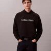Hoodie i frotté med standardlogotyp Hoodie i frotté med standardlogotyp