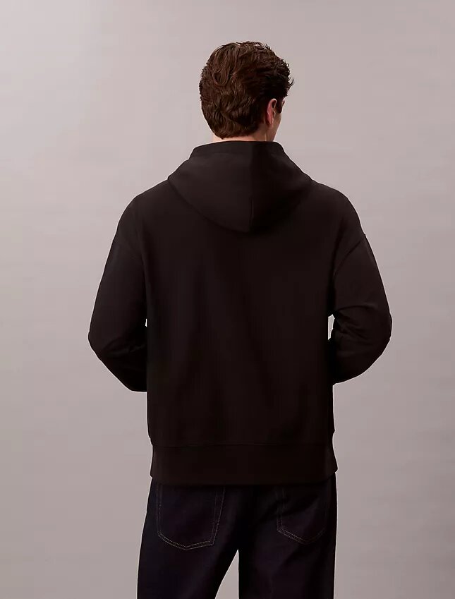 Hoodie i frotté med standardlogotyp Hoodie i frotté med standardlogotyp