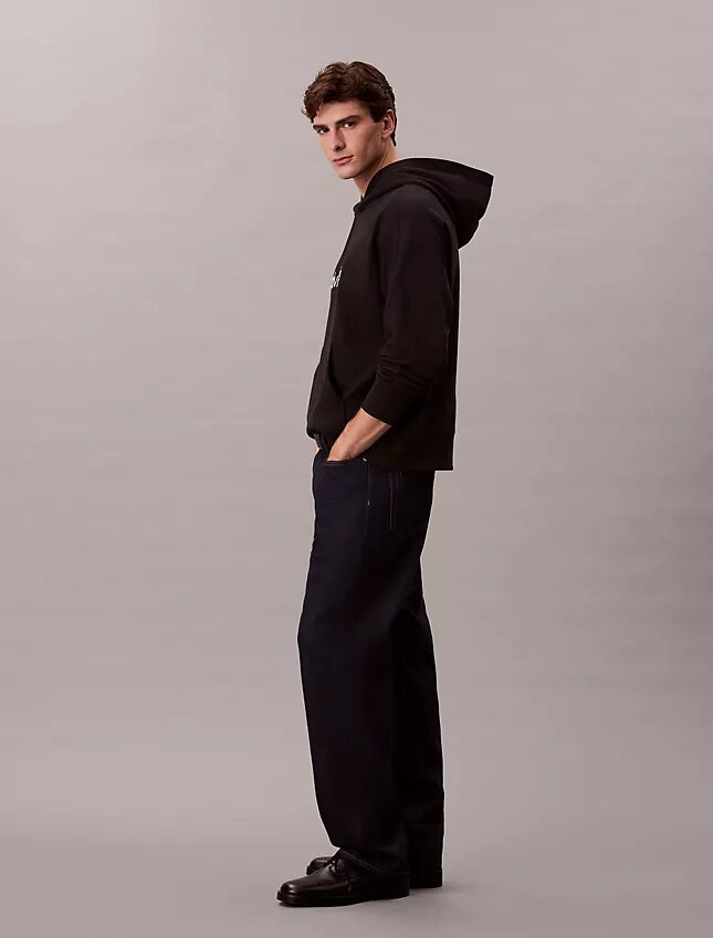 Hoodie i frotté med standardlogotyp Hoodie i frotté med standardlogotyp