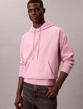 Hoodie i premiumfrotté med avslappnad passform och Monogram