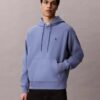 Hoodie i premiumfrotté med avslappnad passform och Monogram Hoodie i premiumfrotté med avslappnad passform och Monogram
