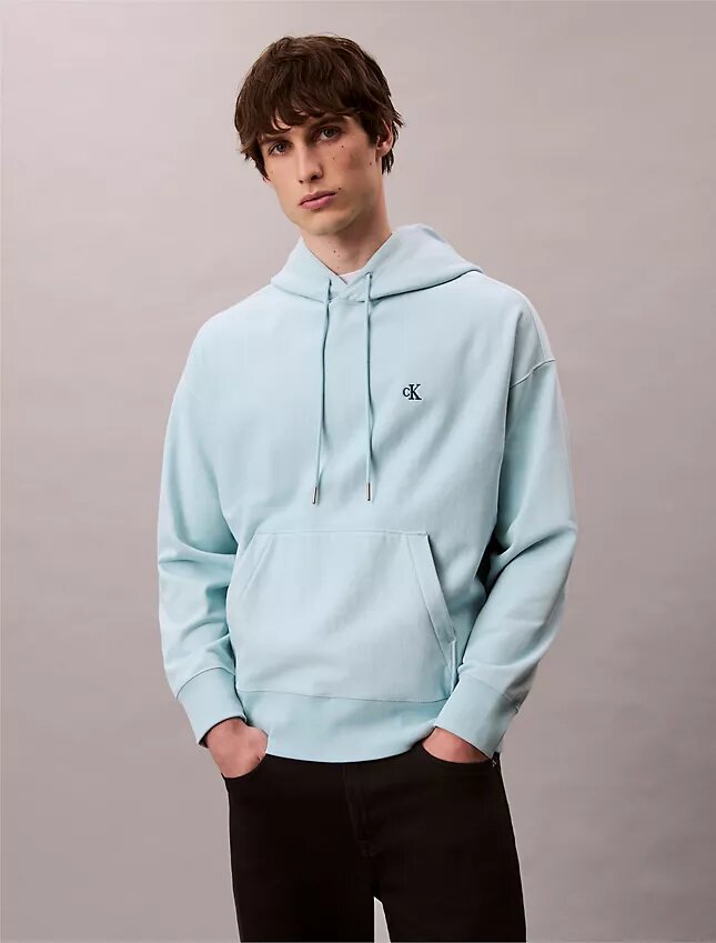Hoodie i premiumfrotté med avslappnad passform och Monogram Hoodie i premiumfrotté med avslappnad passform och Monogram