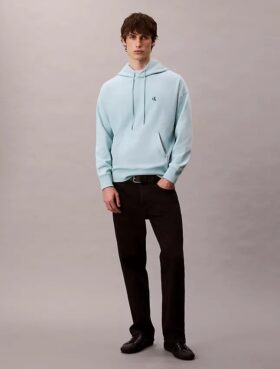Hoodie i premiumfrotté med avslappnad passform och Monogram