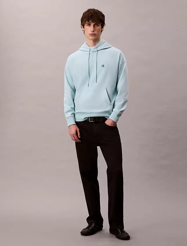 Hoodie i premiumfrotté med avslappnad passform och Monogram Hoodie i premiumfrotté med avslappnad passform och Monogram