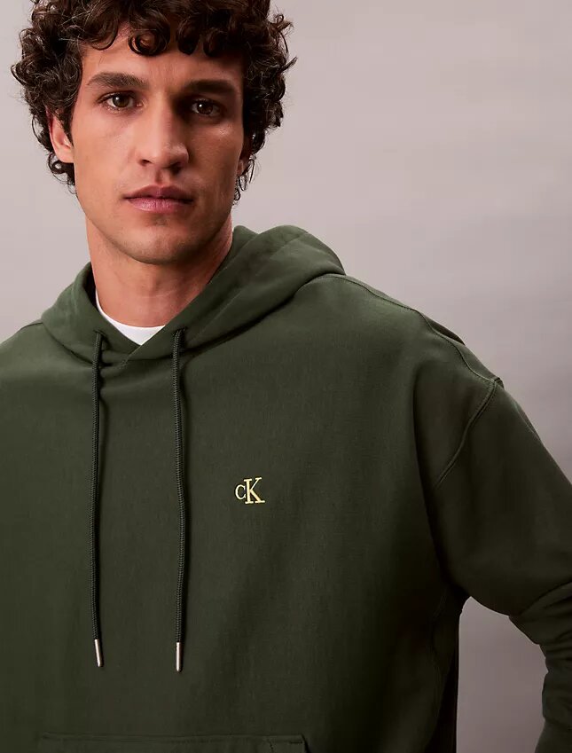 Hoodie i premiumfrotté med avslappnad passform och Monogram Hoodie i premiumfrotté med avslappnad passform och Monogram