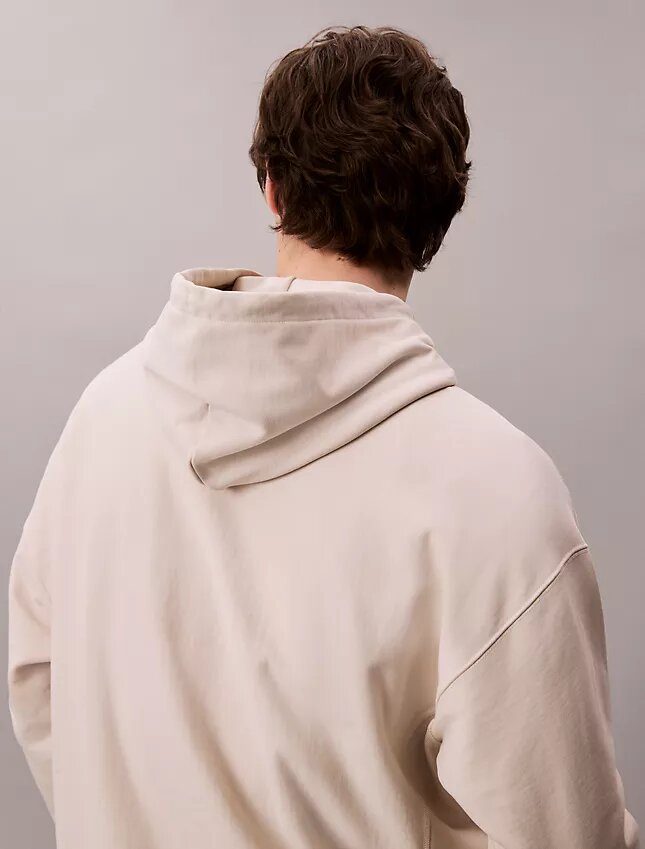 Hoodie i premiumfrotté med avslappnad passform och Monogram Hoodie i premiumfrotté med avslappnad passform och Monogram