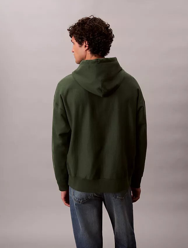 Hoodie i premiumfrotté med avslappnad passform och Monogram Hoodie i premiumfrotté med avslappnad passform och Monogram