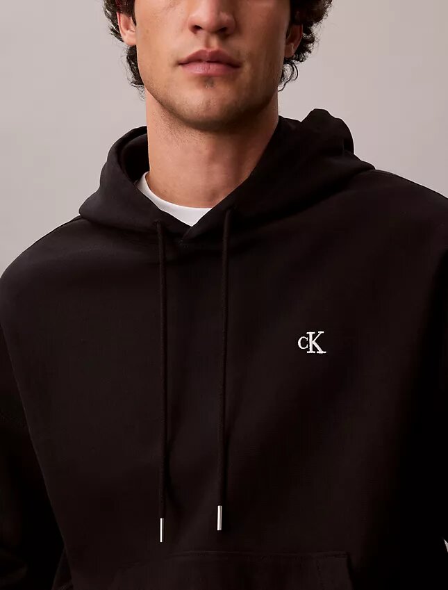 Hoodie i premiumfrotté med avslappnad passform och Monogram Hoodie i premiumfrotté med avslappnad passform och Monogram