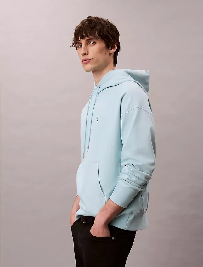 Hoodie i premiumfrotté med avslappnad passform och Monogram Hoodie i premiumfrotté med avslappnad passform och Monogram
