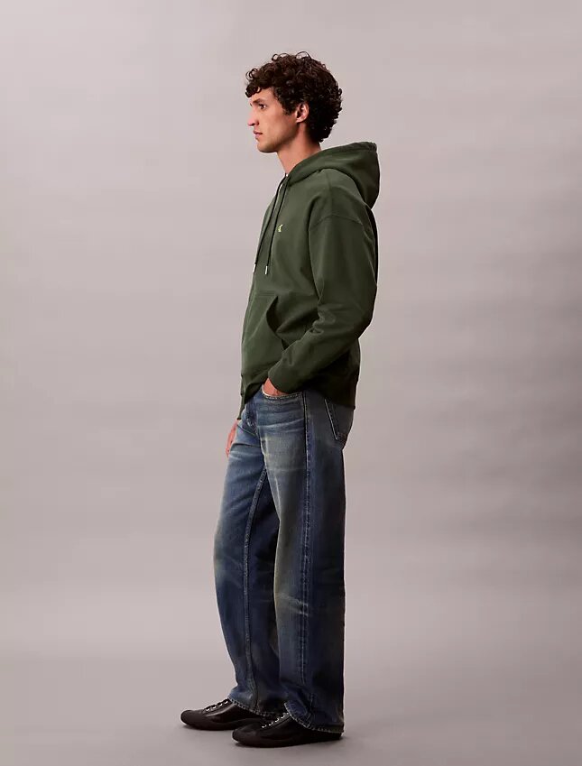 Hoodie i premiumfrotté med avslappnad passform och Monogram Hoodie i premiumfrotté med avslappnad passform och Monogram