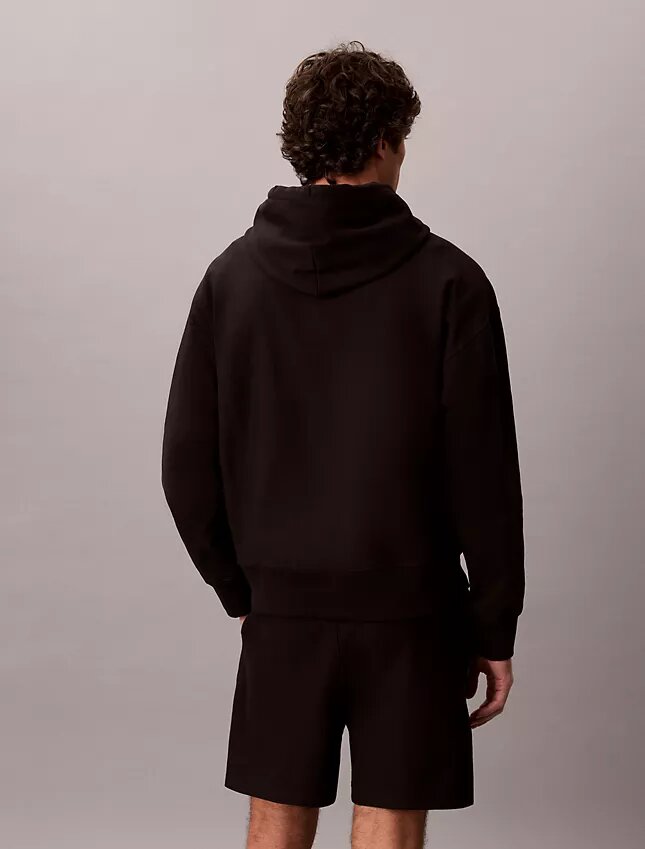 Hoodie i premiumfrotté med avslappnad passform och Monogram Hoodie i premiumfrotté med avslappnad passform och Monogram