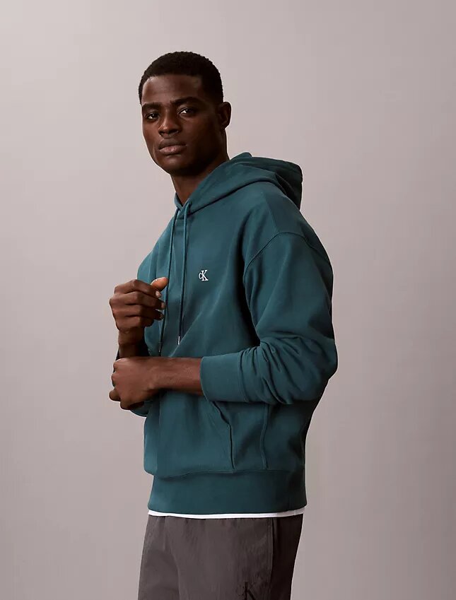 Hoodie i premiumfrotté med avslappnad passform och Monogram Hoodie i premiumfrotté med avslappnad passform och Monogram