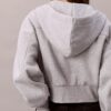 Huvtröja i fleece med logoband och dragkedja Huvtröja i fleece med logoband och dragkedja
