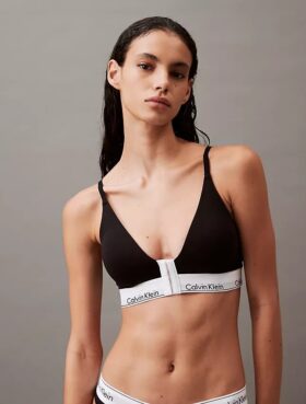 Icon Bomull Modal Lätt fodrad Triangel Bralette med knäppning fram