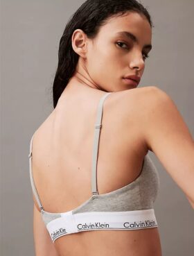 Icon Bomull Modal Lätt fodrad Triangel Bralette med knäppning fram