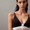 Icon Bomull Modal Lätt fodrad Triangel Bralette med knäppning fram