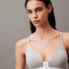 Icon Bomull Modal Lätt fodrad Triangel Bralette med knäppning fram