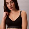 Icon Bralette i bomull och Modal med metalliskt mönster och lätt foder