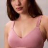 Icon Bralette i bomull och Modal med metalliskt mönster och lätt foder