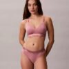Icon Bralette i bomull och Modal med metalliskt mönster och lätt foder