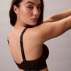 Icon Bralette i bomull och Modal med metalliskt mönster och lätt foder