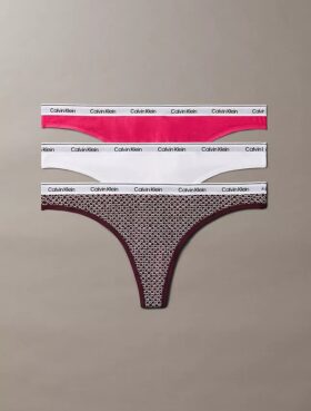 Icon Logo 3-pack Thong med låg midja