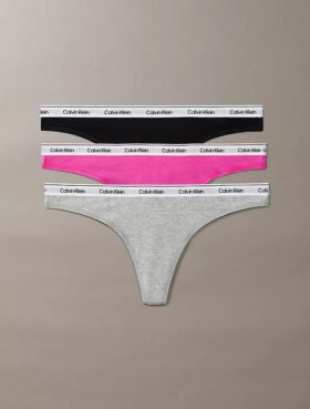 Icon Logo 3-pack Thong med låg midja