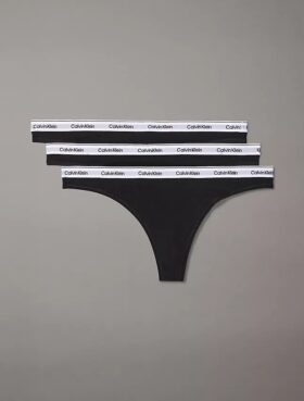 Icon Logo 3-pack Thong med låg midja