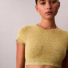 Icon T-shirt-Bralette i Cotton Stretch med lätt foder